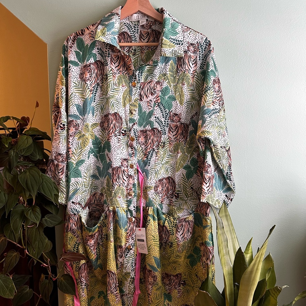 Tropical Print Mini Dress